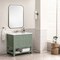James Martin Vanities Breckenridge 36in Single Vanity, Smokey Celadon w/ 3 CM White Zeus Top 330-V36-SC-3WZ - alternate 5
